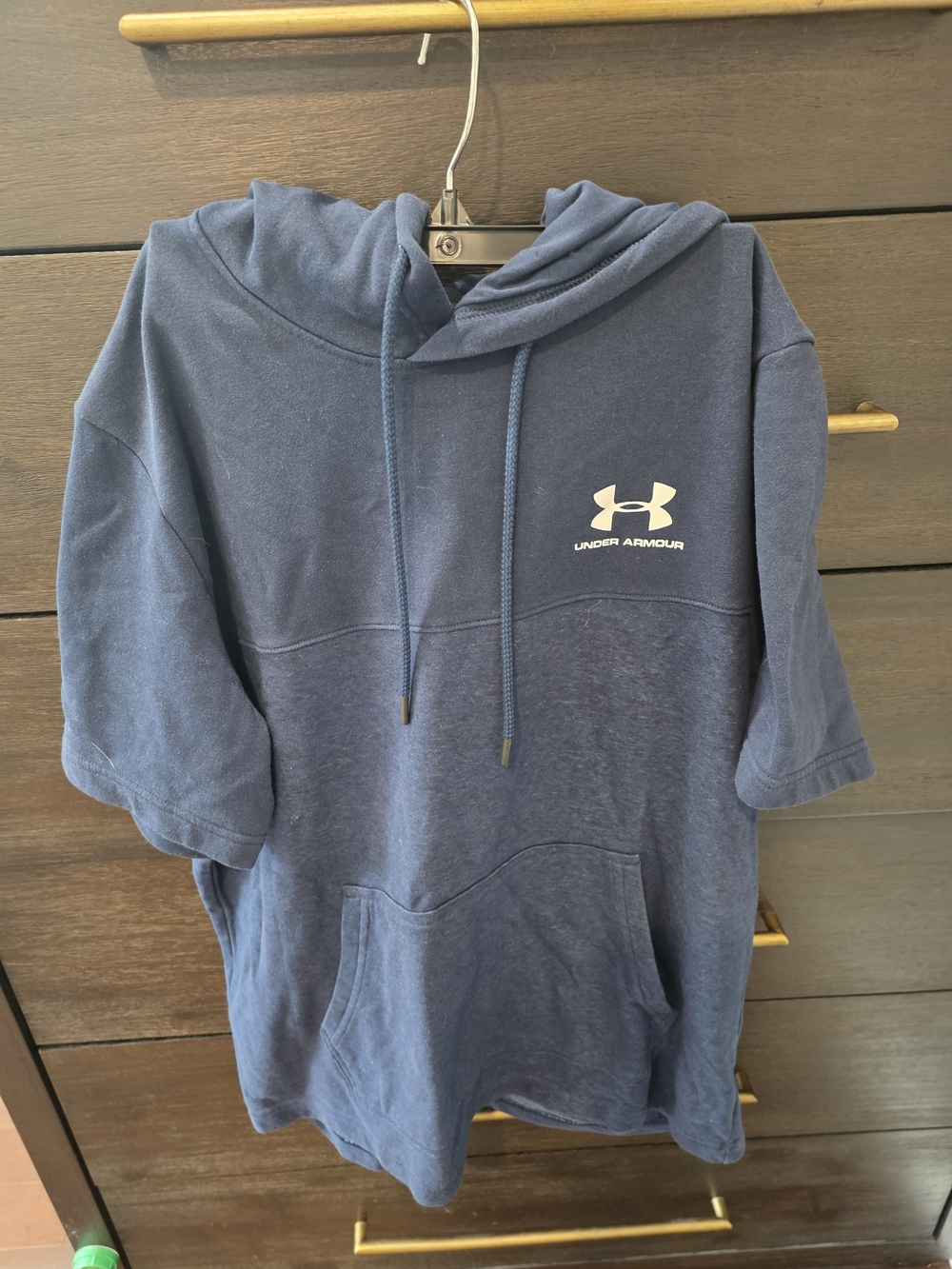 Under Armour Navy Blue Short-Sleeve Hoodie